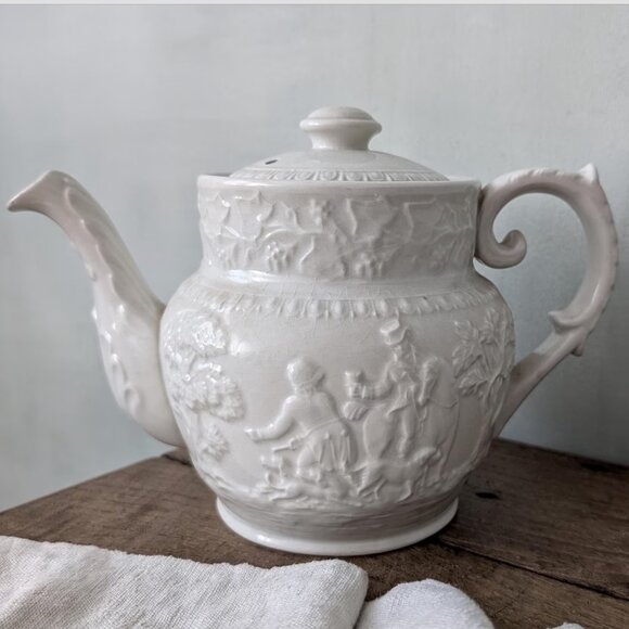 Hunt Club Other - Vintage English Cream Ironstone Teapot, TG Green England Hunt Club, Equestrian